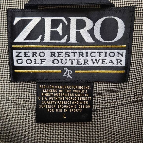Zero Restriction Golf‎ Outerwear Tan men's windstopper pullover golf core LG - Picture 6 of 12
